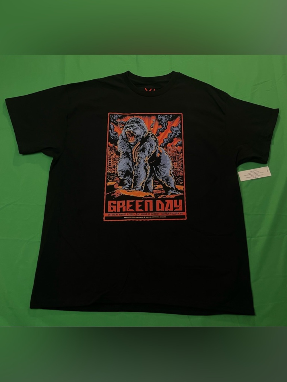 Green Day Gorilla T-Shirt 2009 Concert Poster - New With Tags Tour Merch Y2K Tee